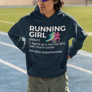 Running Girl Definition Hoodie (Colourful) - Superheroine Design