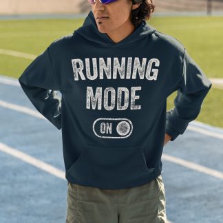 Running Mode ON Hoodie (Version 2) - Distressed Toggle Design
