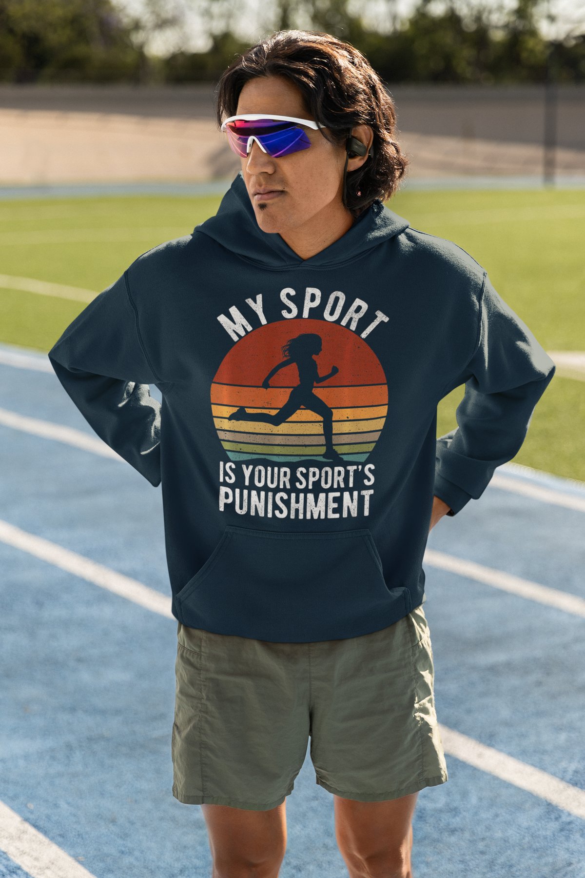 My Sport Is Your Sport's Punishment Hoodie (Female) - Retro Sunset