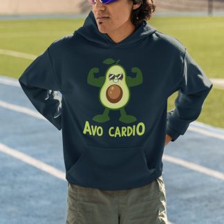 Avo Cardio Hoodie - Funny Avocado Fitness Character Design