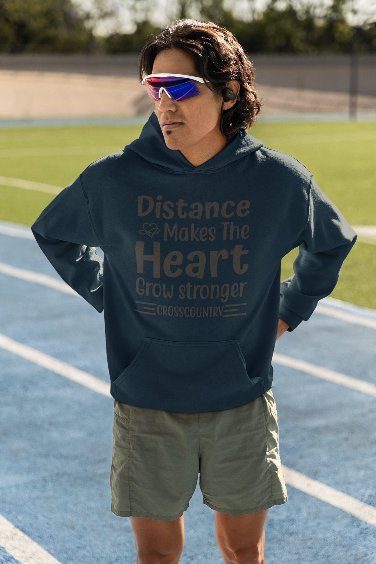 Distance Makes The Heart Grow Stronger Cross Country Hoodie