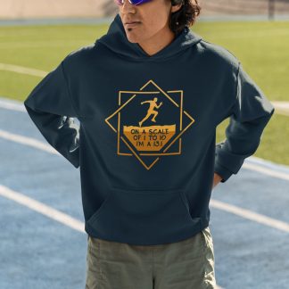 On A Scale Of 1 To 10 I'm A 13.1 Hoodie - Gold Diamond Badge Design