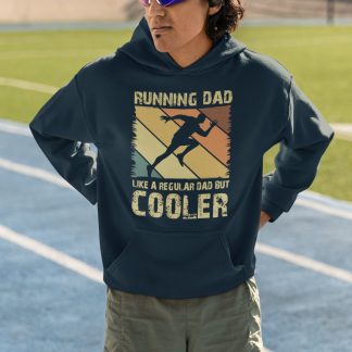 Running Dad Like A Regular Dad But Cooler Hoodie - Retro Vintage Design