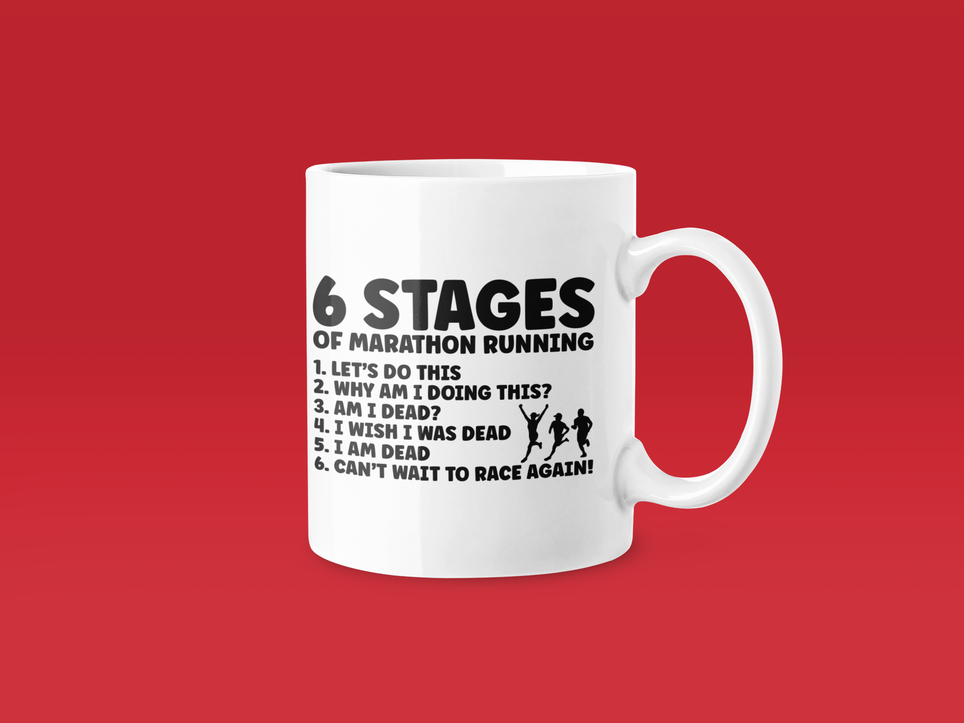 6 Stages Of Marathon Running Mug - Image 3