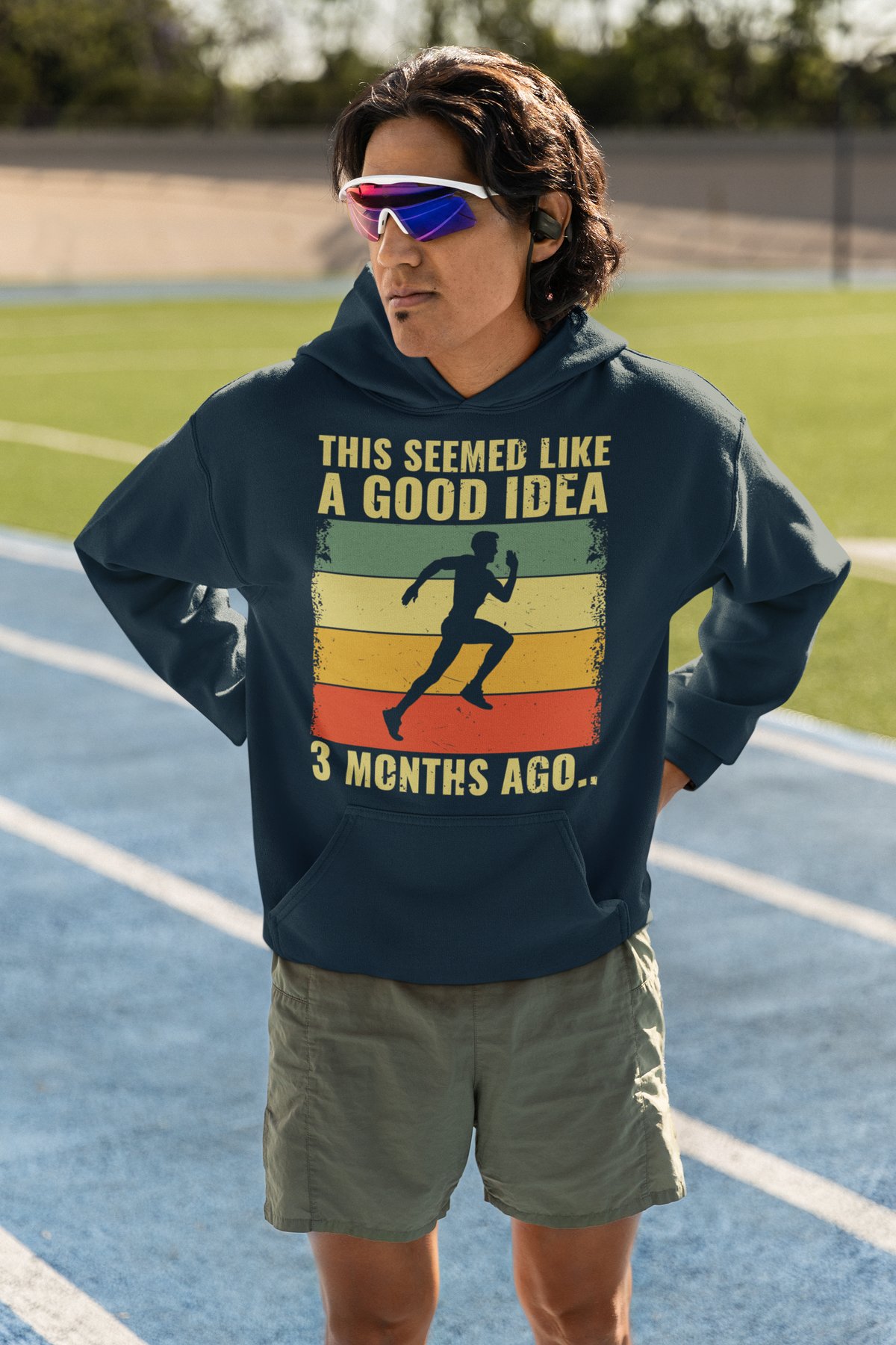 This Seemed Like A Good Idea 3 Months Ago Hoodie - Retro Runner