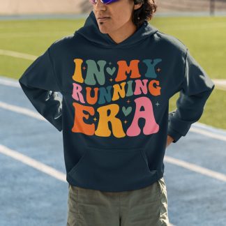 In My Running Era Hoodie - Multicolour Groovy Retro Design