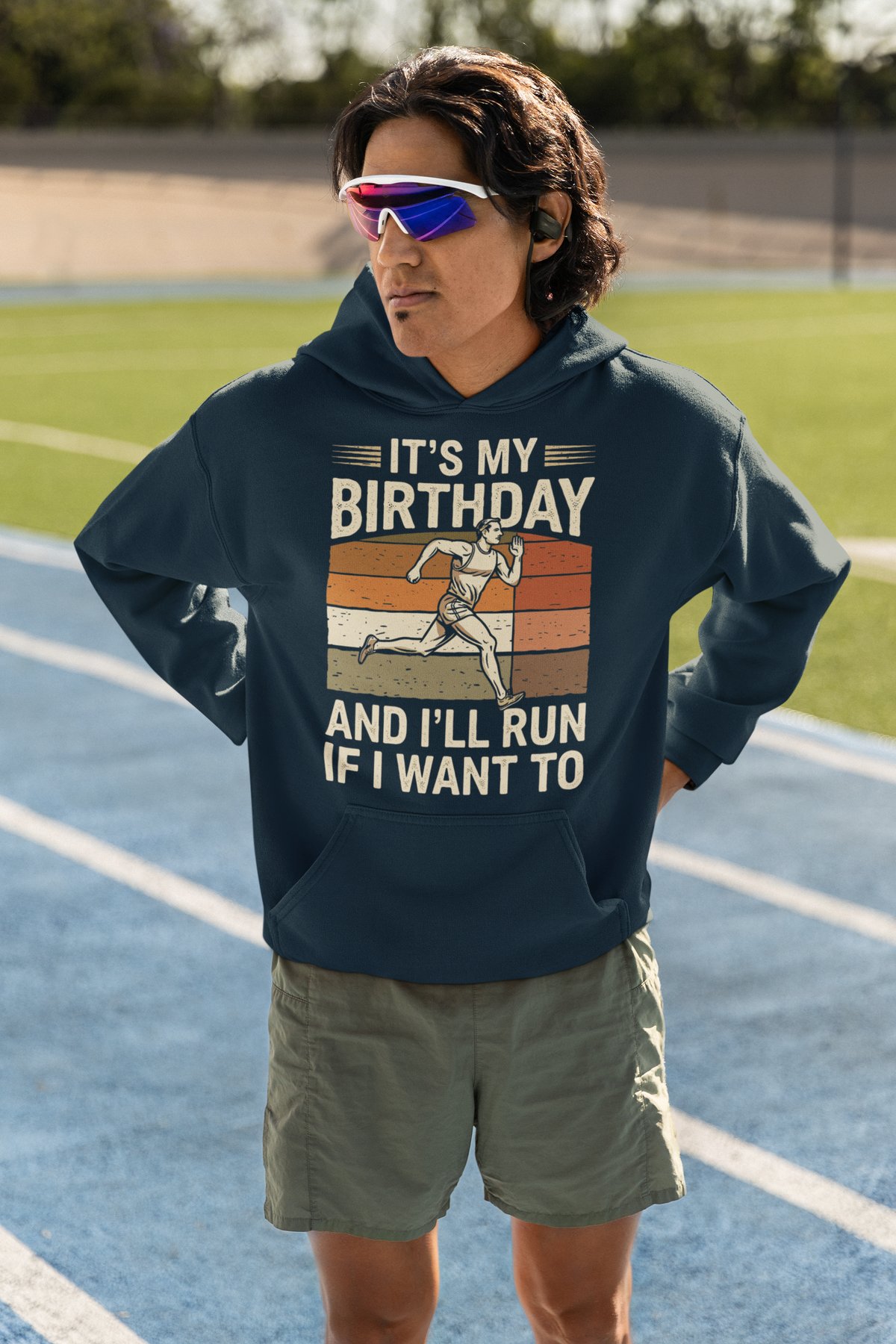 It's My Birthday And I'll Run If I Want To Hoodie - Retro Vintage