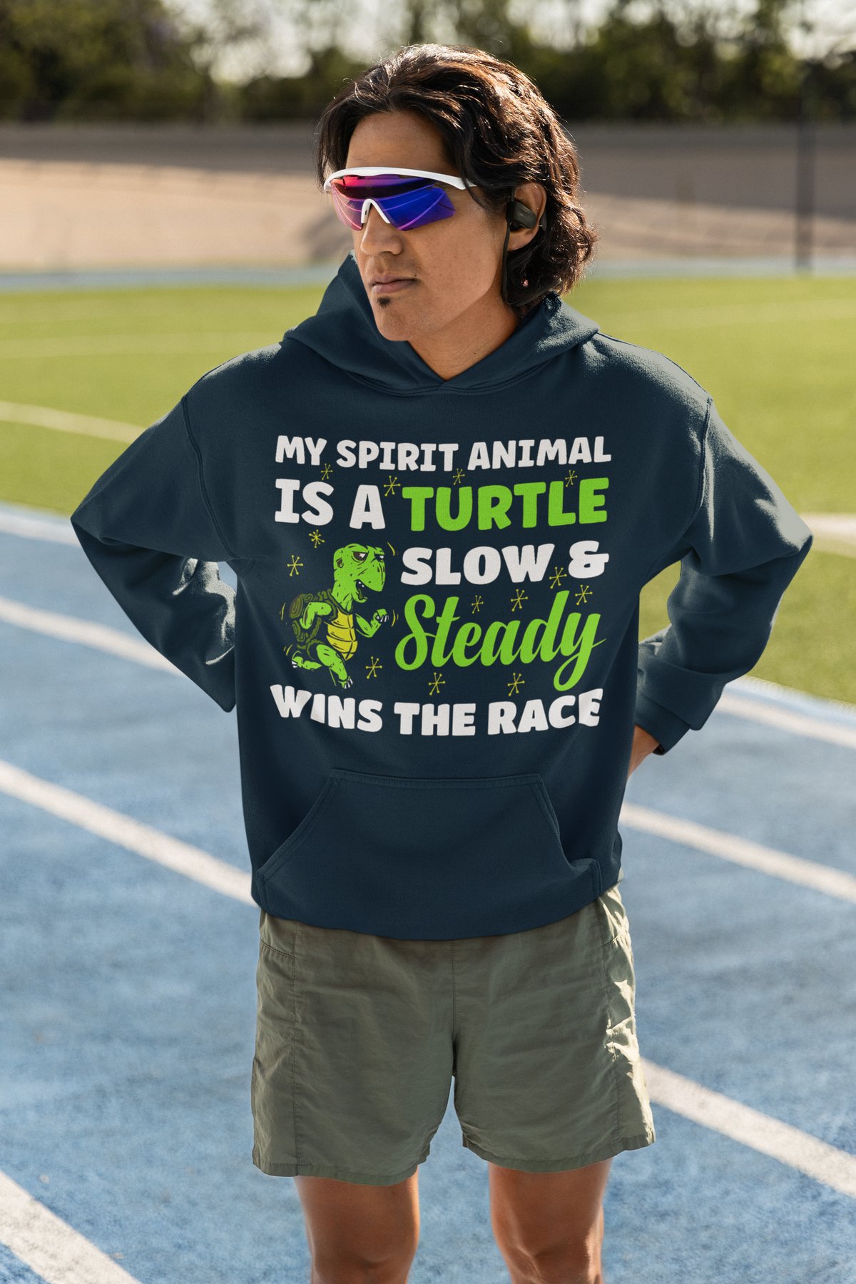 My Spirit Animal Is A Turtle Slow And Steady Wins The Race Hoodie