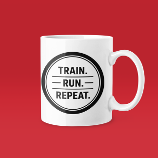 Train Run Repeat - Funny Running Gift Mug