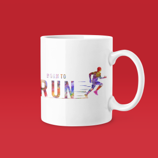 Born To Run Mug - Funny Running Gift