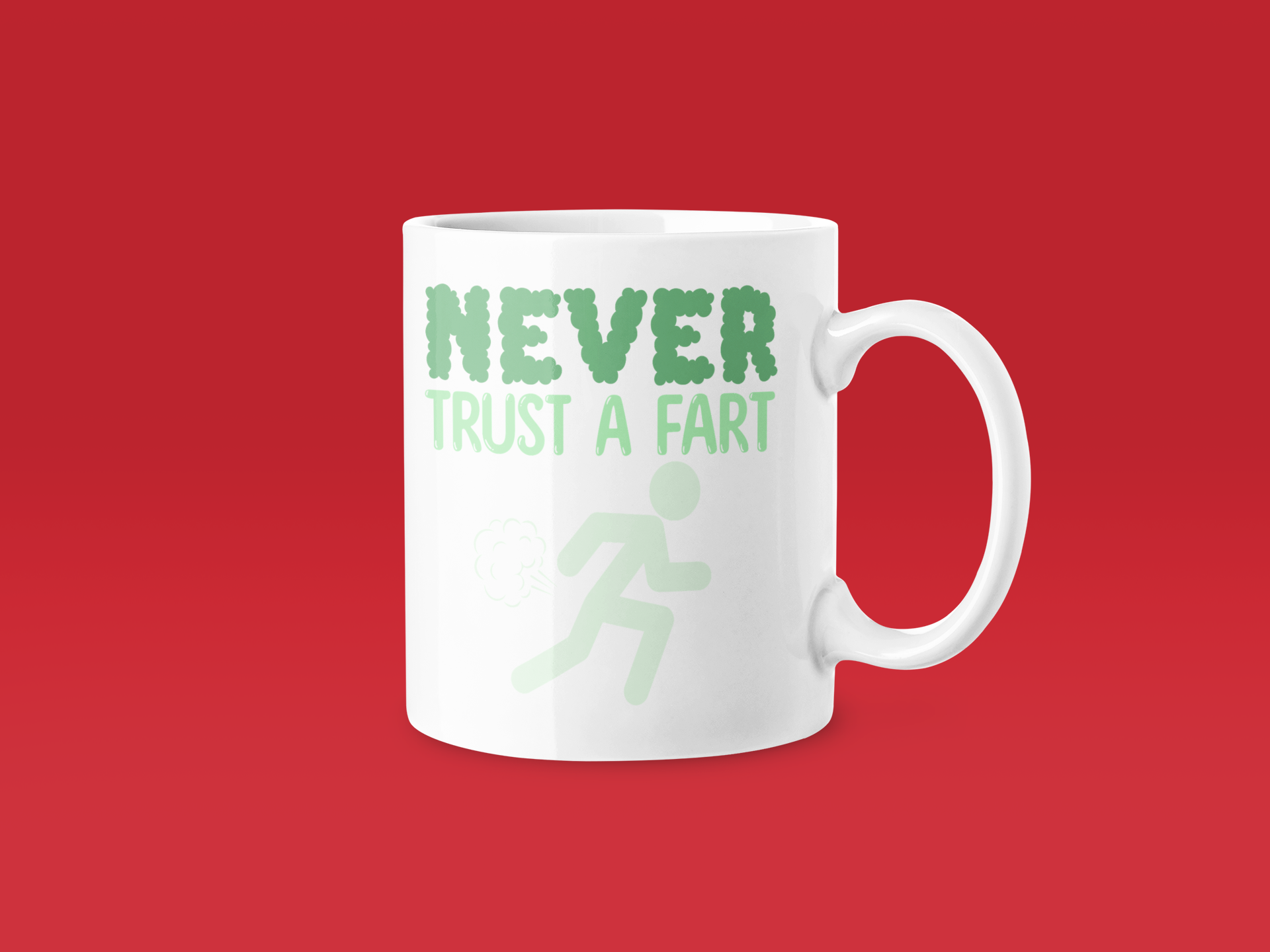 Never Trust A Fart Running Mug