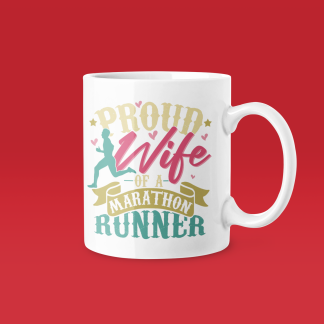 Proud Wife Of A Marathon Runner Mug