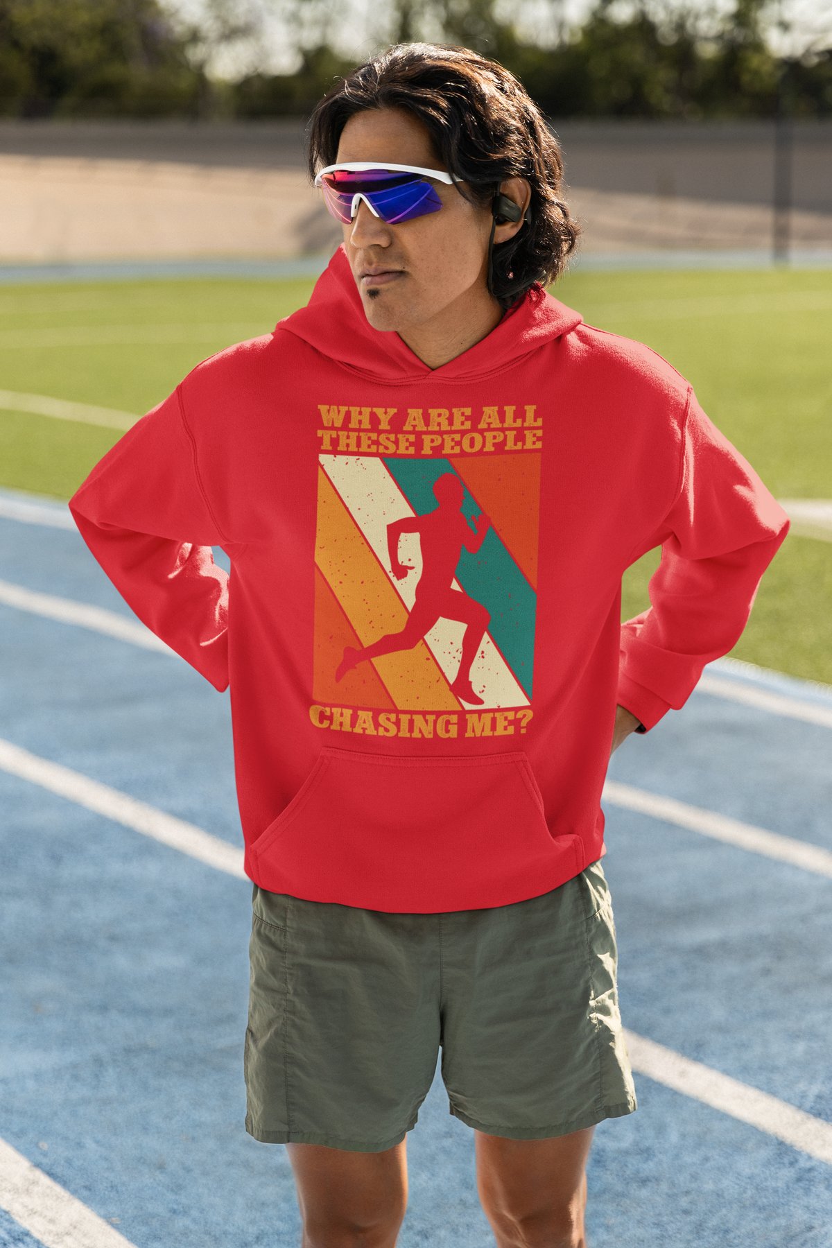 This Seemed Like A Good Idea 3 Months Ago Hoodie - Retro Runner - Red Hoodie
