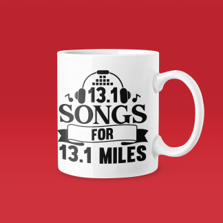 13 Point 1 Songs For 13 Point 1 Miles Retro - Funny Running Gift Mug