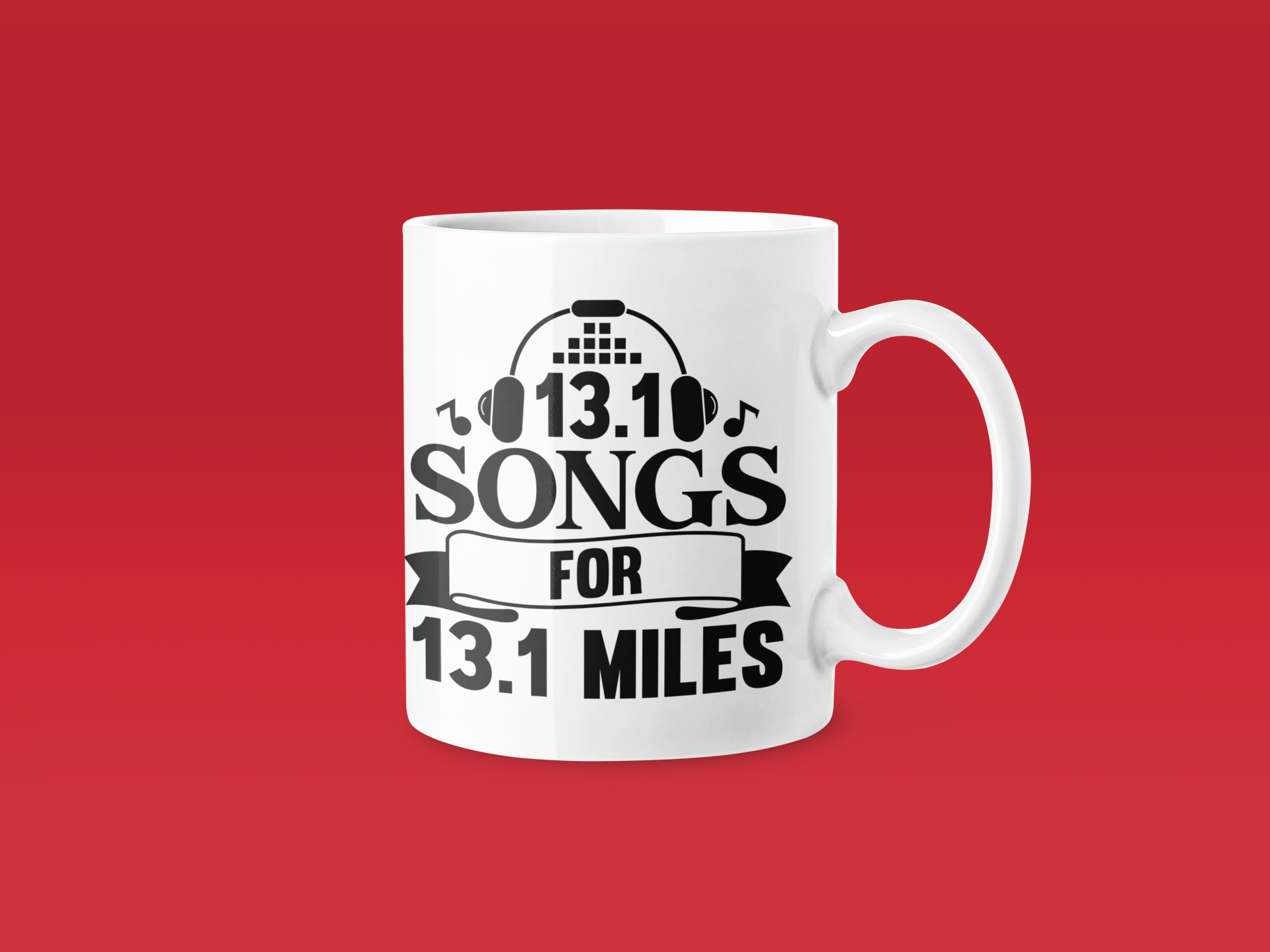 13 Point 1 Songs For 13 Point 1 Miles Retro - Funny Running Gift Mug