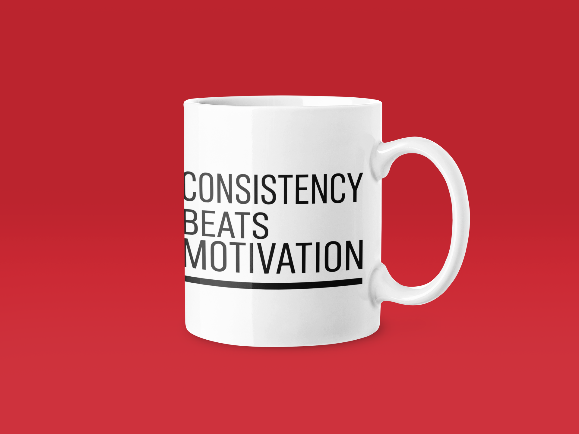 Consistency Beats Motivation Bold - Funny Running Gift Mug