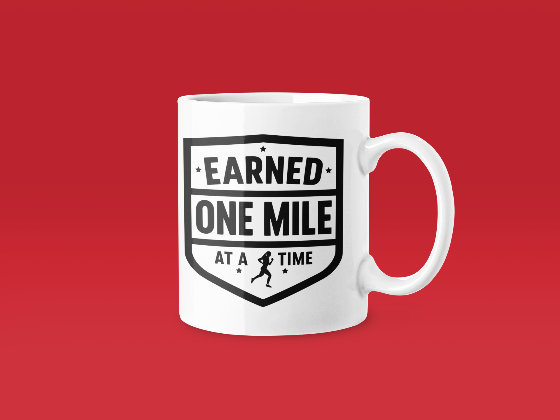 Earned One Mile At A Time - Funny Running Gift Mug