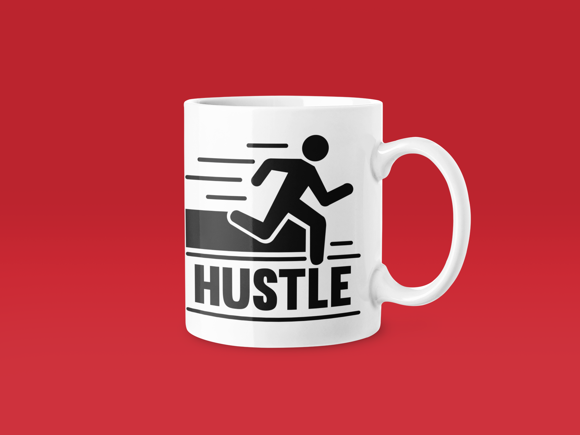 Hustle Running Bold - Funny Running Gift Mug