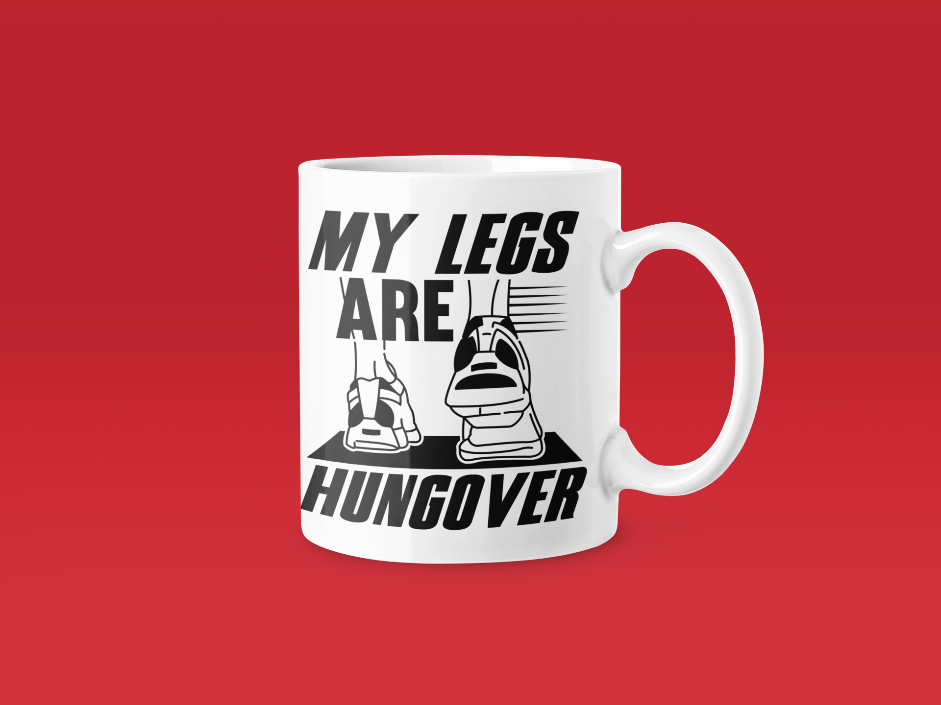 My Legs Are Hungover Retro - Funny Running Gift Mug