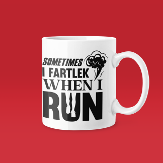 Sometimes I Fartlek When I Run Retro - Funny Running Gift Mug