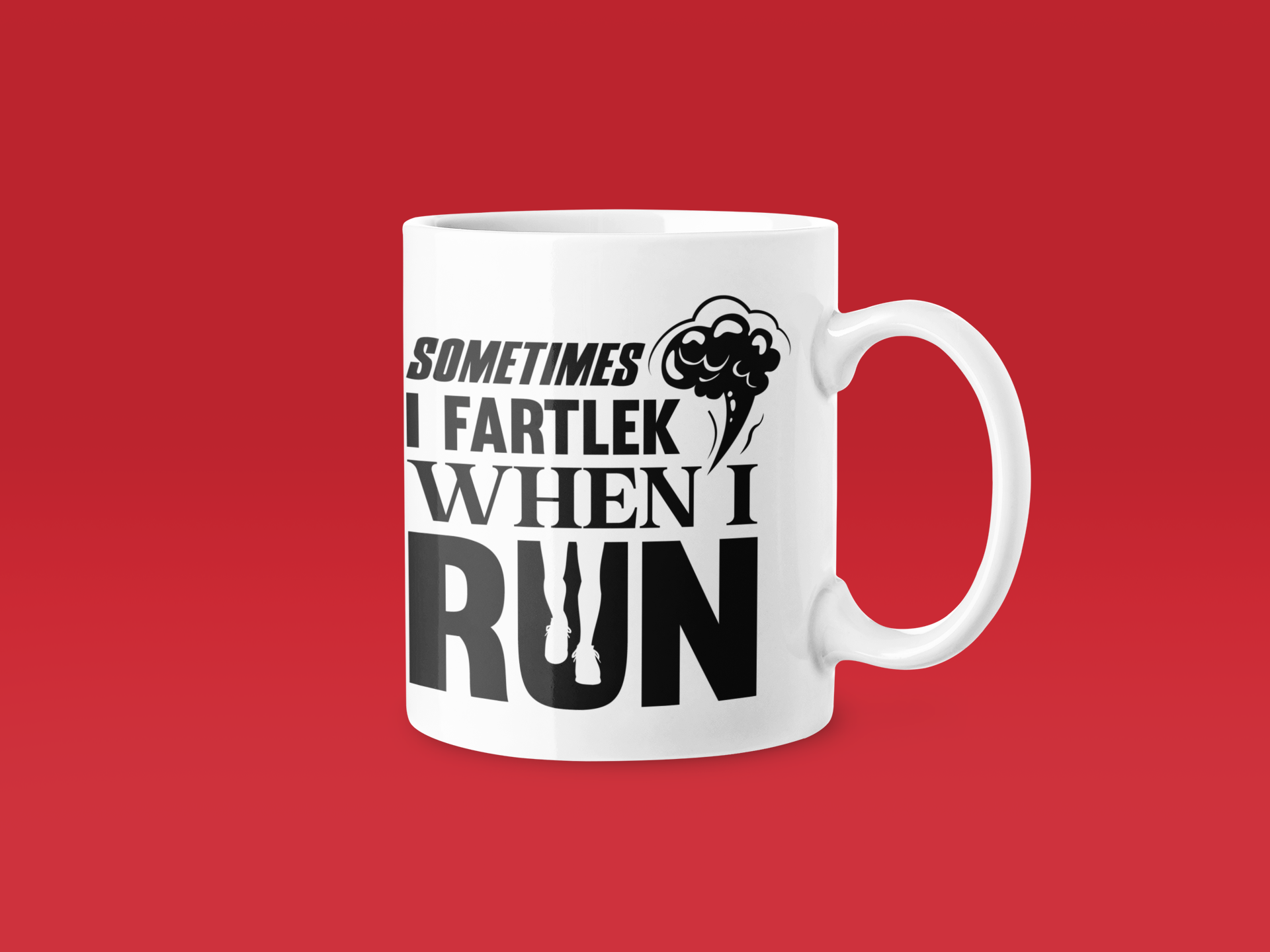 Sometimes I Fartlek When I Run Retro - Funny Running Gift Mug