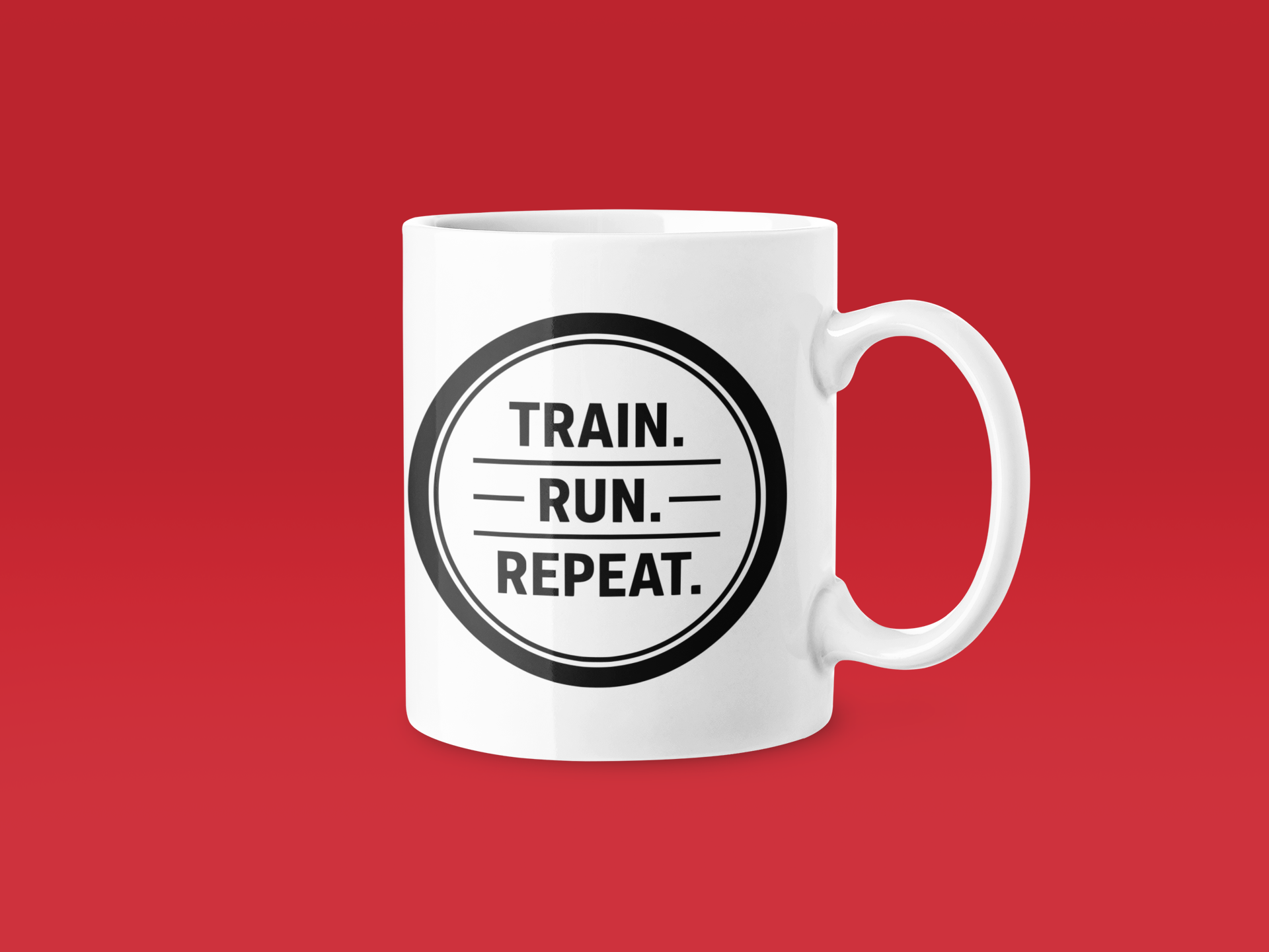 Train Run Repeat - Funny Running Gift Mug